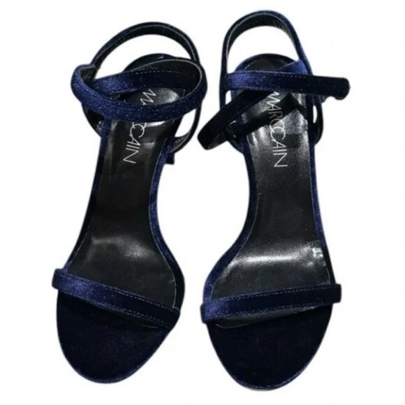Marc Cain blue velvet stiletto heel sandals size 36 NWT - Picture 6 of 8